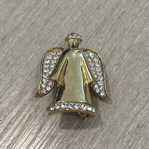 Vintage Monet Gold Angel Brooch